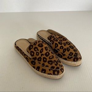 Kaanas cheetah Espadrilles mules Slip on Sz 6